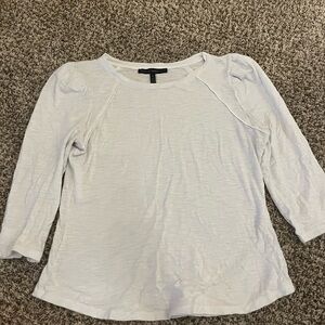 White House Black Market White Long Sleeve Top
